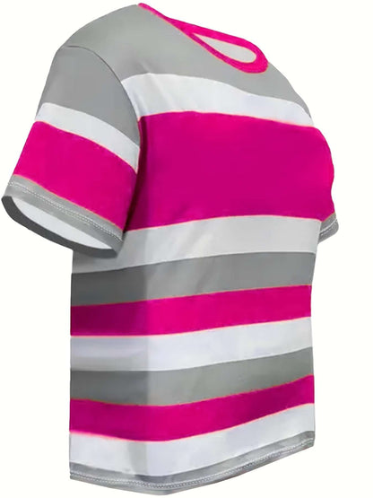 Womens Plus Size Striped T-Shirt 
