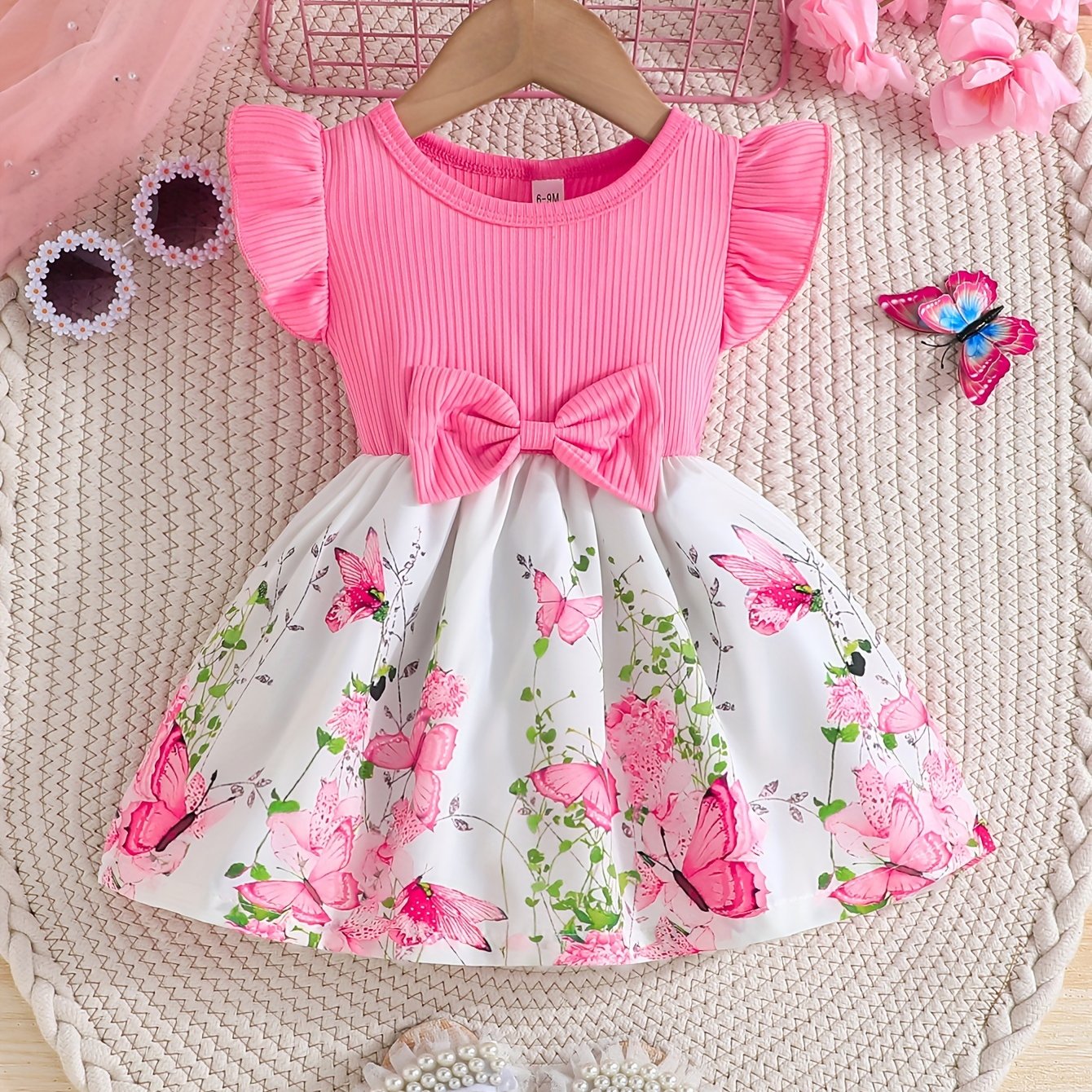 Floral Ruffle Sleeve Dress 
