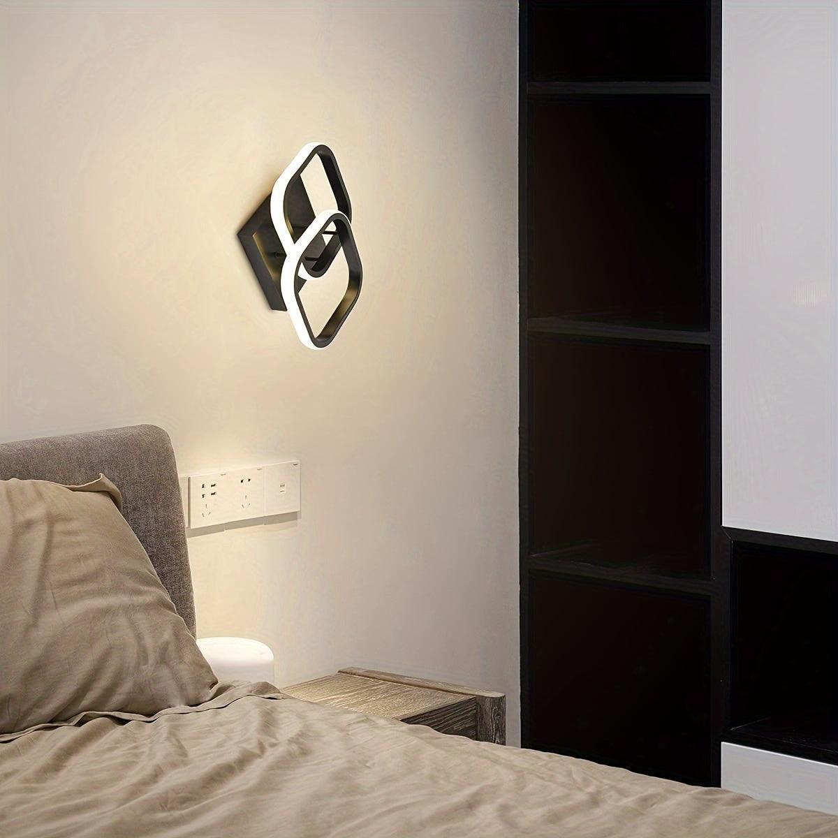 Modern Square LED Ceiling Light Fixture, Dimmable Metal