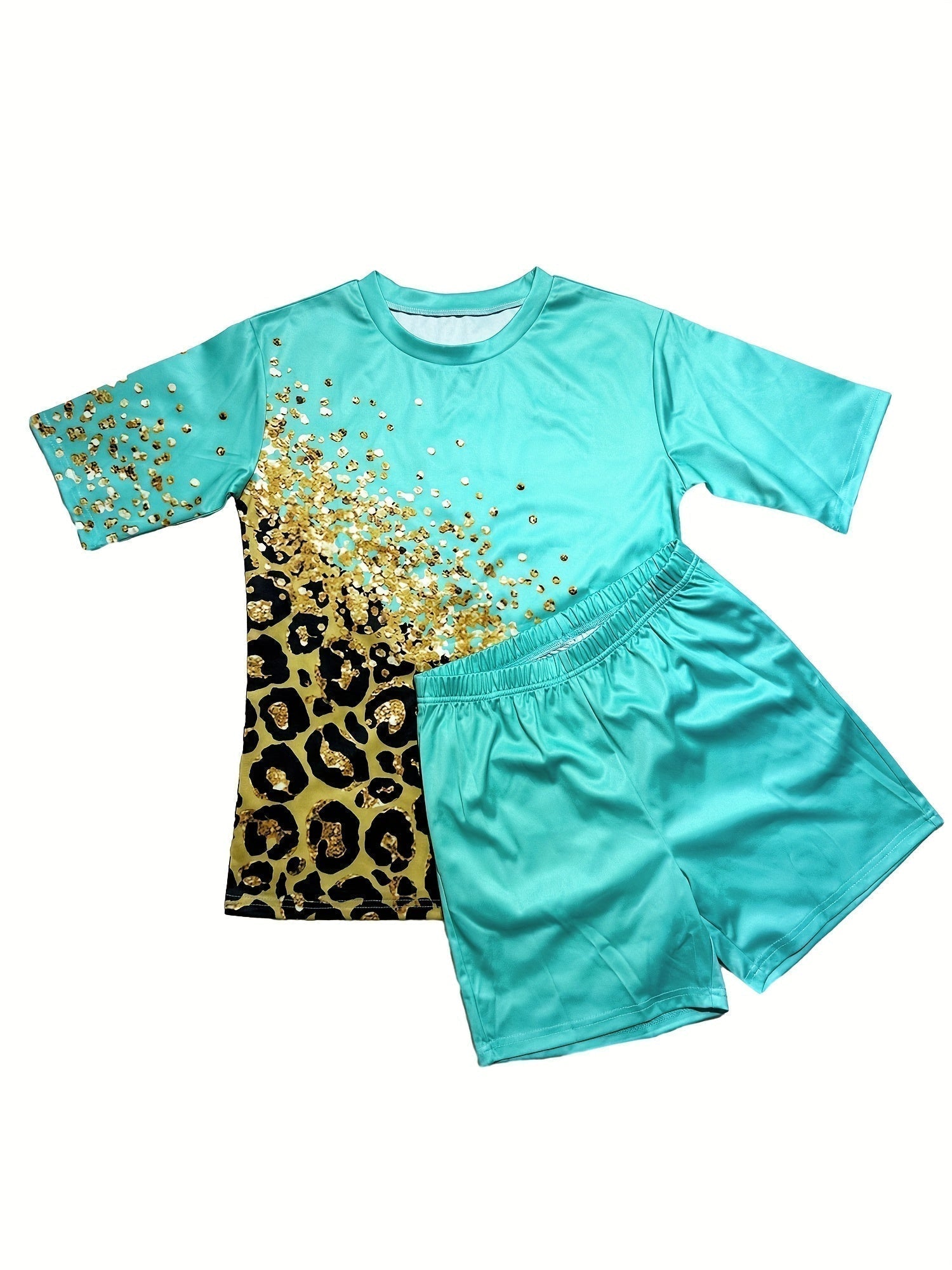 Patchwork Print Two-piece Set