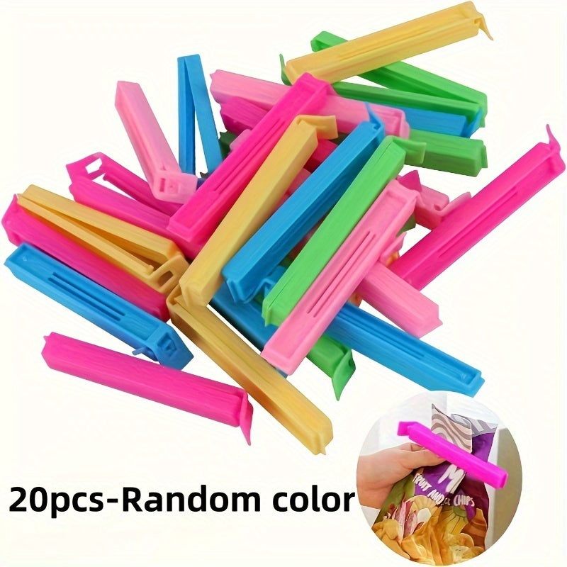 Plastic Food Bag Clip - 20pcs/10pcs/1pc, Reusable Seal Clips