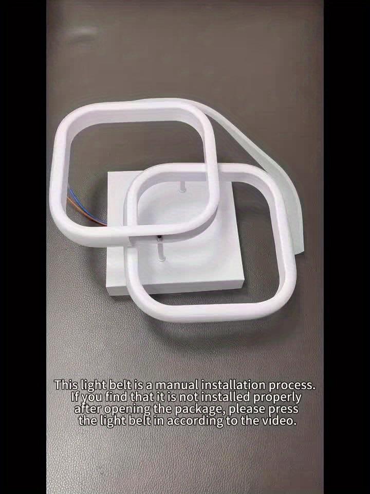 Modern Square LED Ceiling Light Fixture, Dimmable Metal