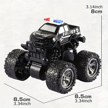 Rotatable Police Car Stunt Vehicle – 4WD Inertial Toy Fun