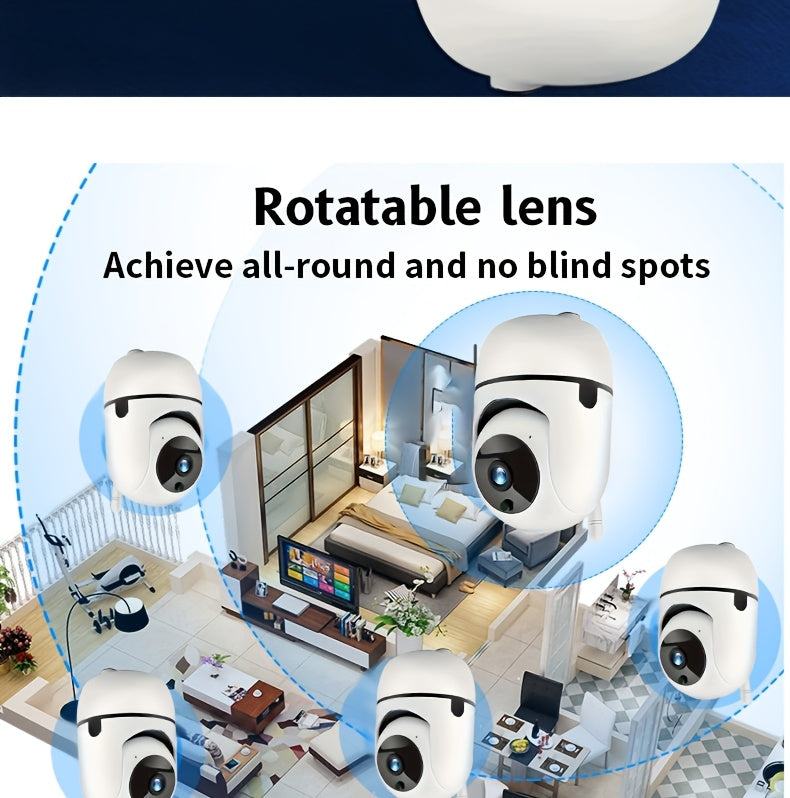 Wireless Home Security Camera -YIIYRY 1080P, Panoramic, 360-Degree
