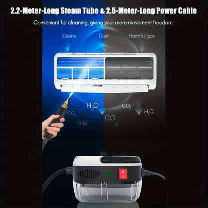 Portable Handheld Steam Cleaner High Temperature Pressurized Steam Cleaning Machine With Brush Heads For Kitchen Furniture Bathroom