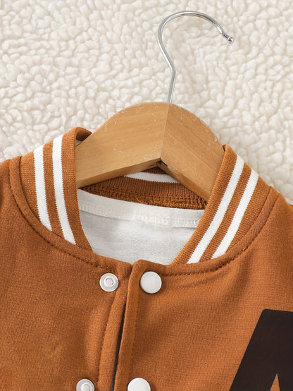 Boys 2 pcs Knit Baseball Suit - Stylish Fall/Winter Wear