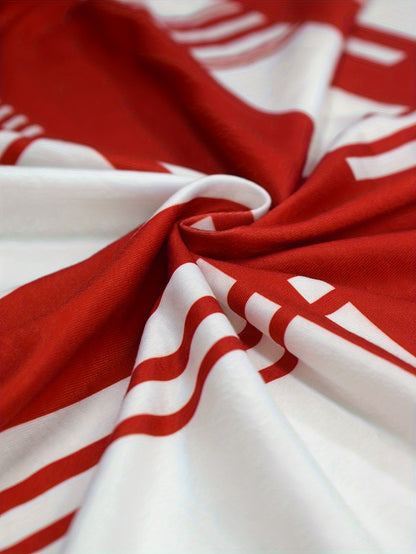 Women Plus Size Plaid Short Sleeve Set - Casual Style