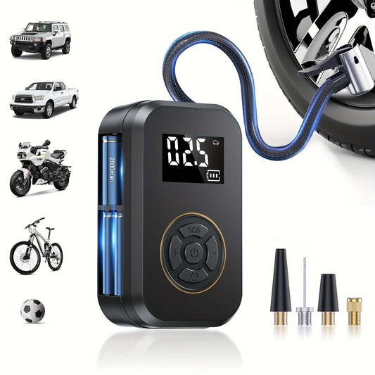 Car Air Compressor - 1 Portable, Inflator Wireless Handheld Pump