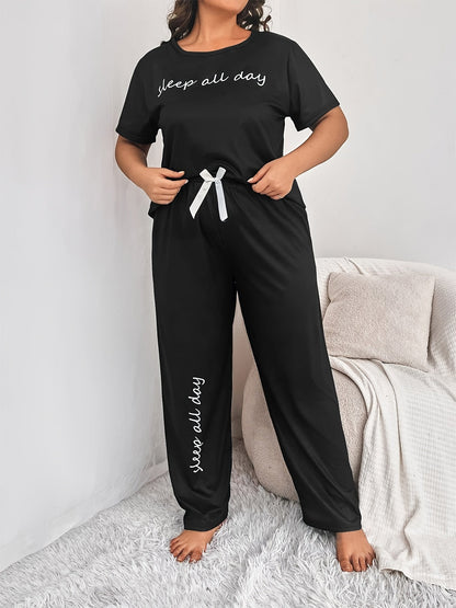 Plus Size Keep All Day Pajama Set - Elegant Comfort Wear