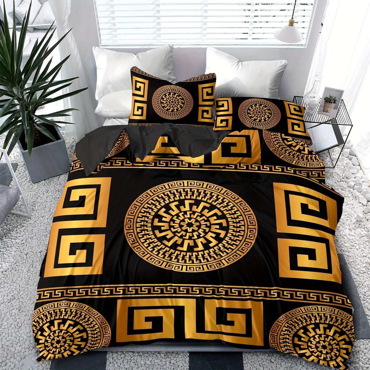 Retro Geometric Quilt Cover Set