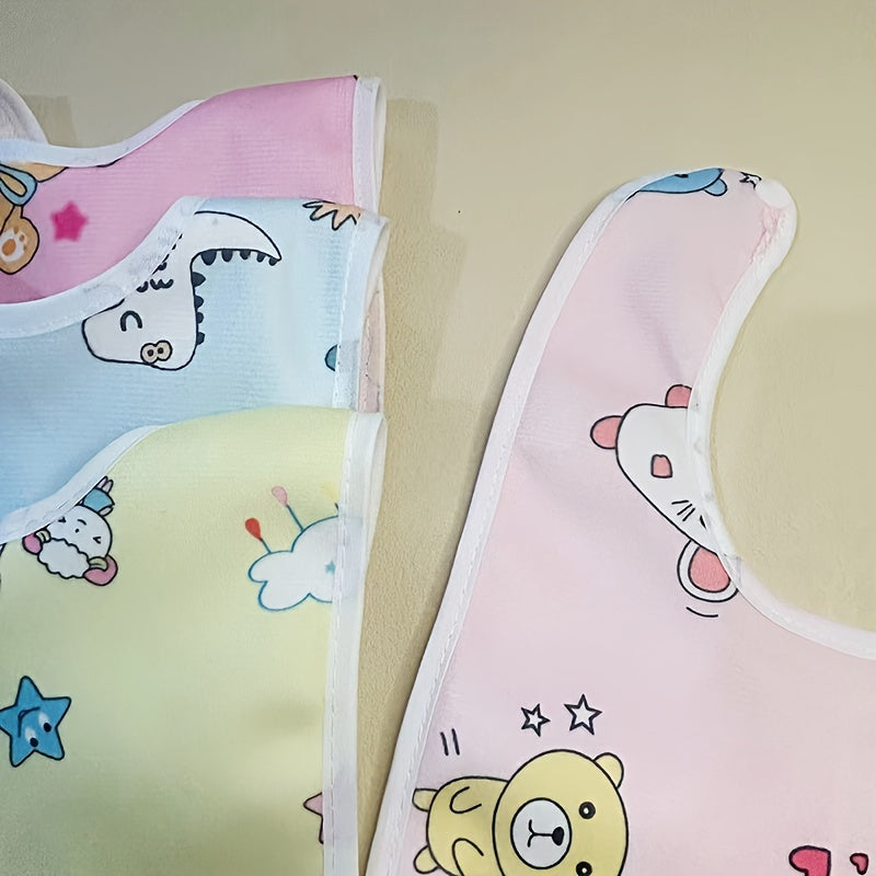 Kids Velvet Bib Set - Cartoon Waterproof and U-shaped for Newborn Bibs