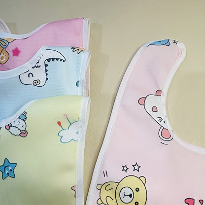 Kids Velvet Bib Set - Cartoon Waterproof and U-shaped for Newborn Bibs