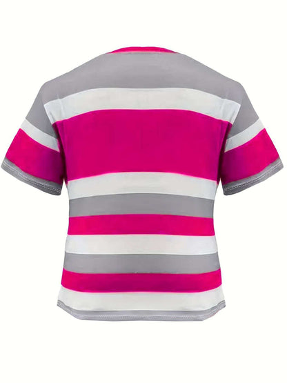 Womens Plus Size Striped T-Shirt 