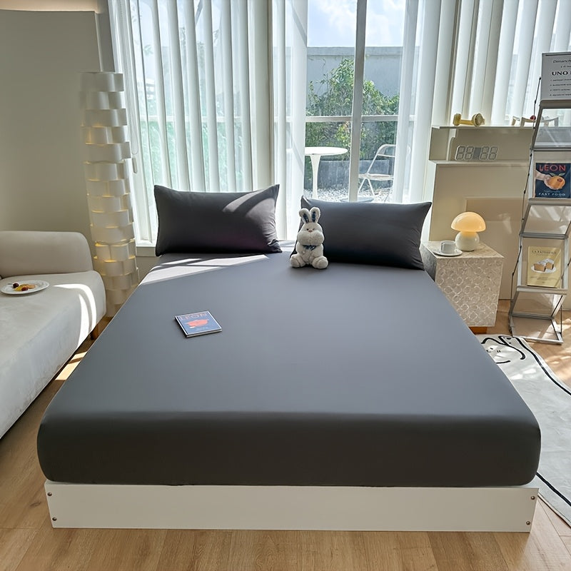 1pc A new Light Beige-friendly soft and comfortable fitted sheet suitable for bedroom mattress protection cover