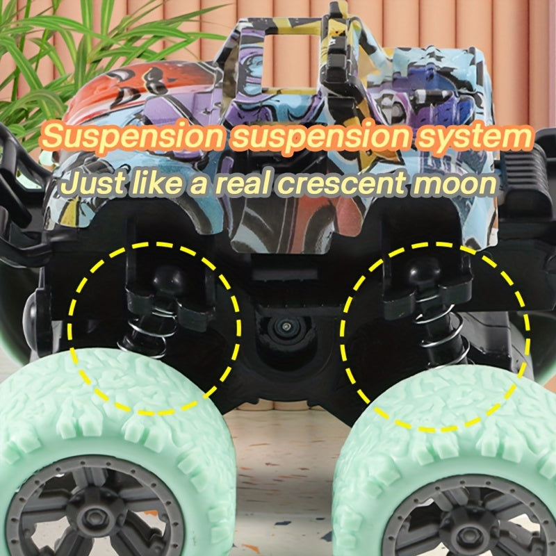 Rotatable Police Car Stunt Vehicle – 4WD Inertial Toy Fun