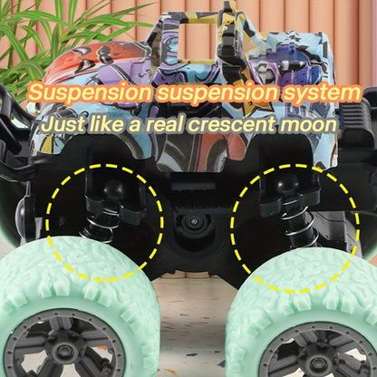 Rotatable Police Car Stunt Vehicle – 4WD Inertial Toy Fun