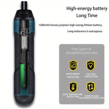 3.6V Lithium Cordless Screwdriver - Electric Set with 4 Torque