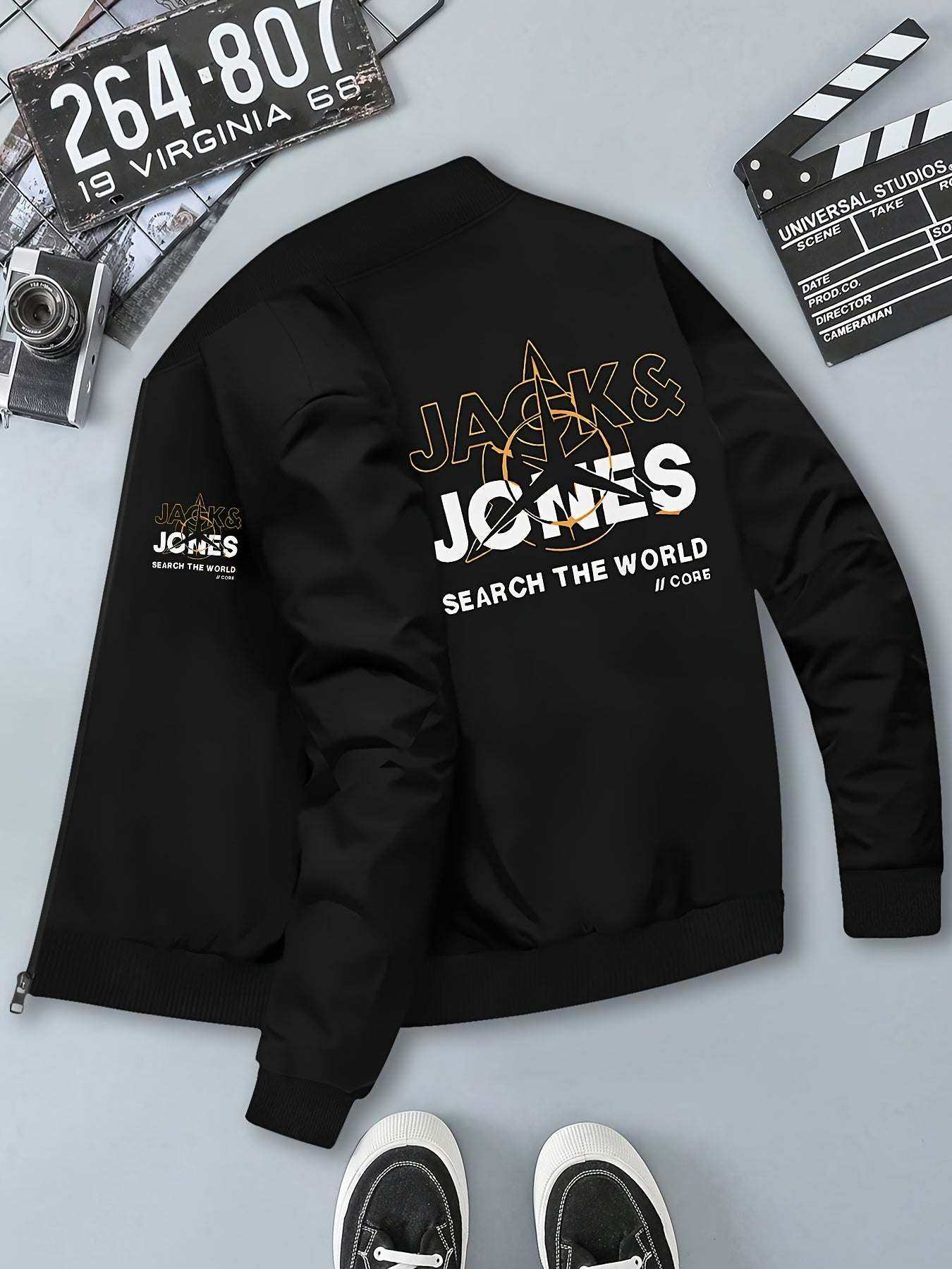 Men Navy Bomber Jacket