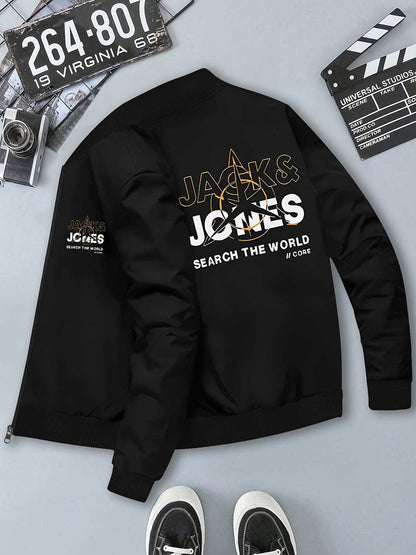 Men Navy Bomber Jacket