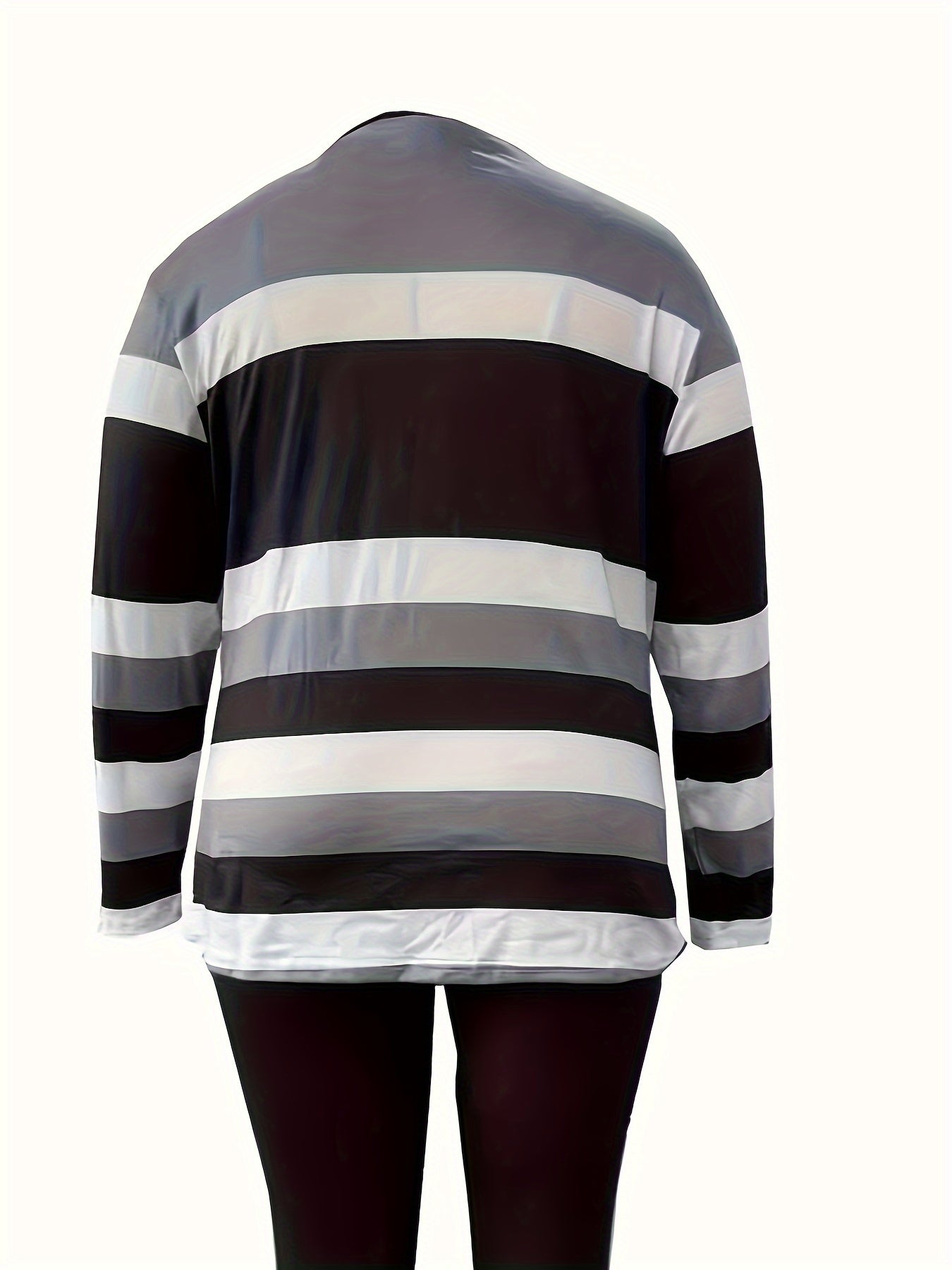 Fashion Striped Large Size T-shirt