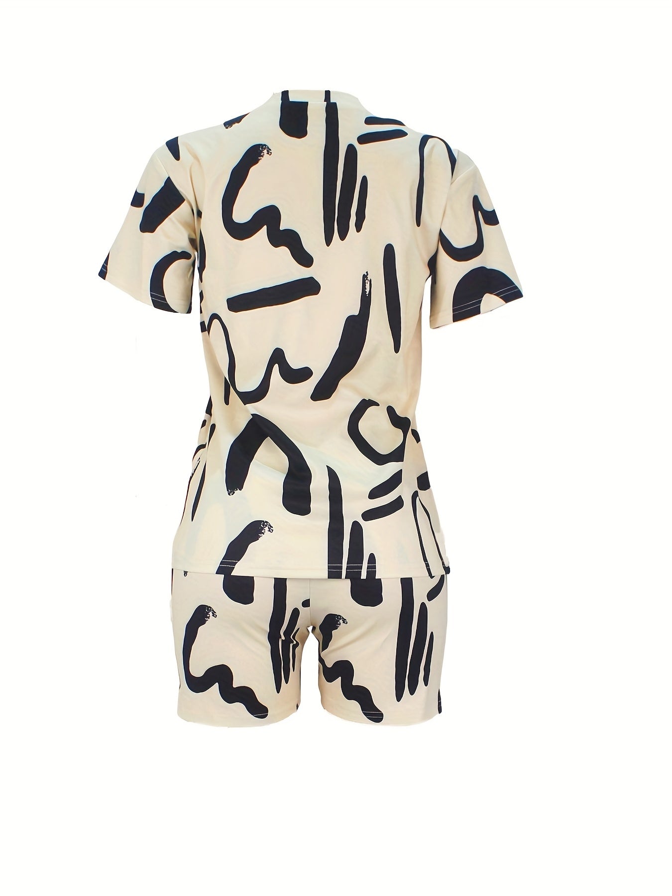 Patchwork Print Two-piece Set