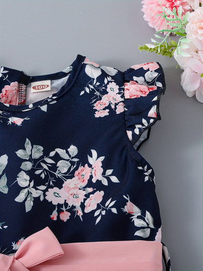 Girls Flutter Sleeve Jumpsuit