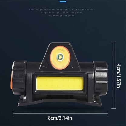 USB Charging Headlight - COB LED for Outdoor and Emergency Use