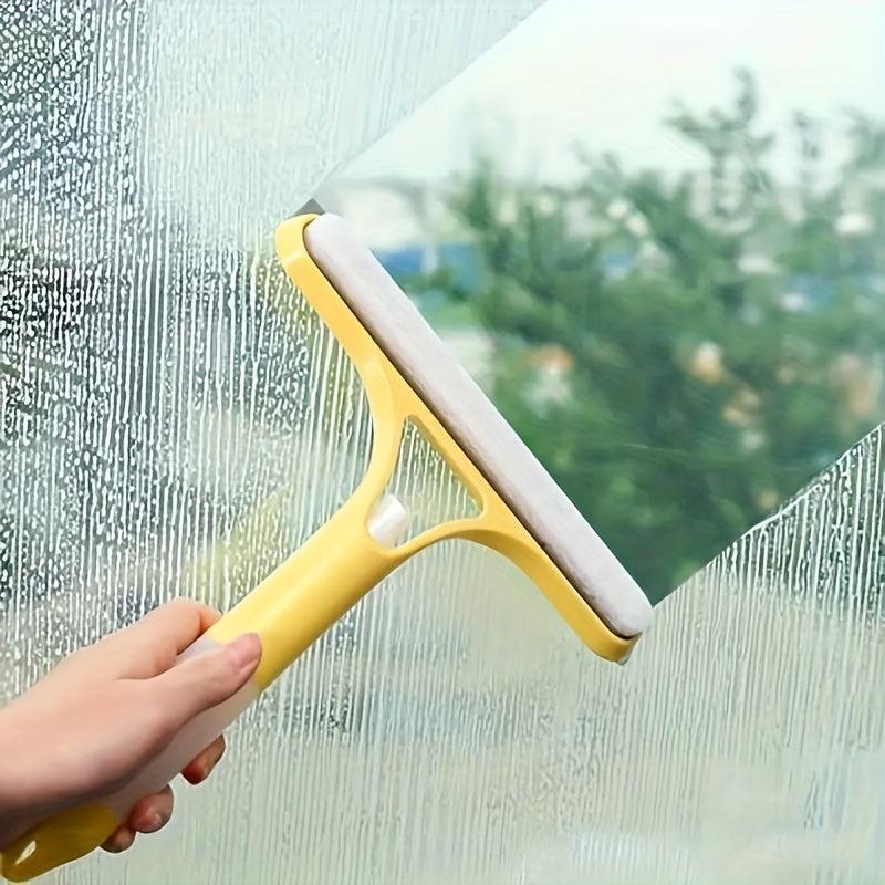 Glass Cleaning Tool - 3-in-1 Spray Bottle, Scraper & Brush