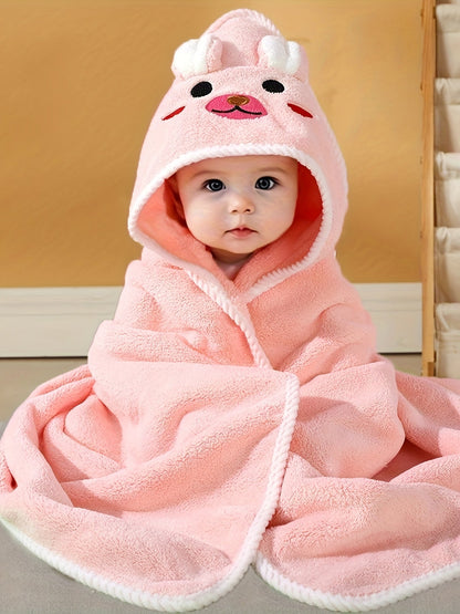 Animal Hooded Baby Bathrobe - Soft & Absorbent for Bath,100% Polyester