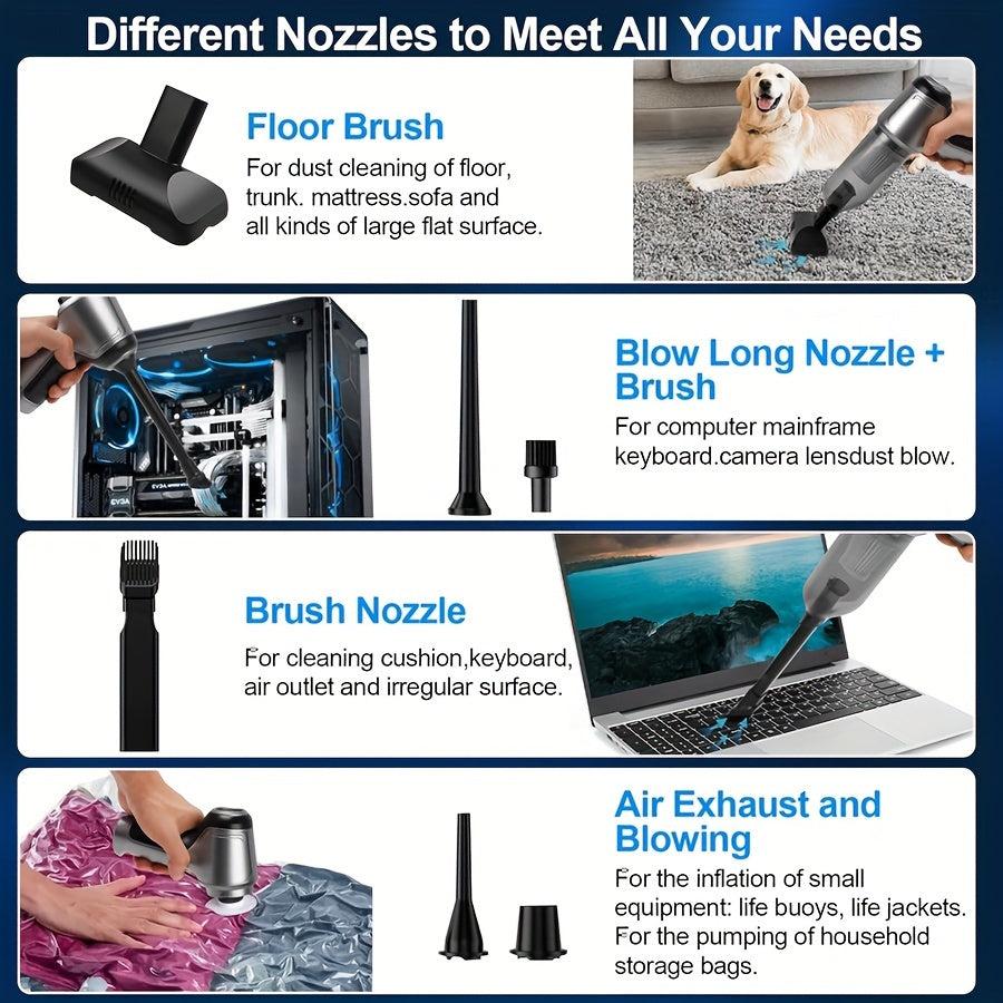 Vacuum Cleaner - 1 pc, Wireless Handheld for Home & Car Cleaning