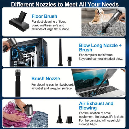 Vacuum Cleaner - 1 pc, Wireless Handheld for Home & Car Cleaning