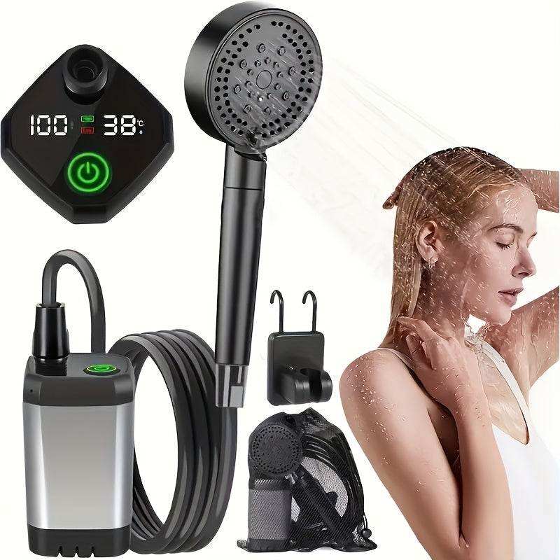 Electric Shower Pump - Portable, USB Rechargeable for Outdoor Use