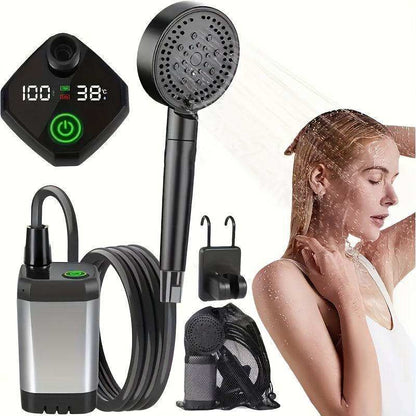 Electric Shower Pump - Portable, USB Rechargeable for Outdoor Use