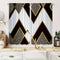 Simple Geometric Pattern Decor Drapery Black Golden Series