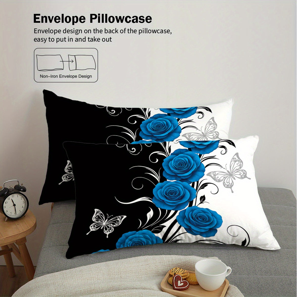 3pcs set (1 duvet cover, 2 pillowcases, no filling) - Polyester