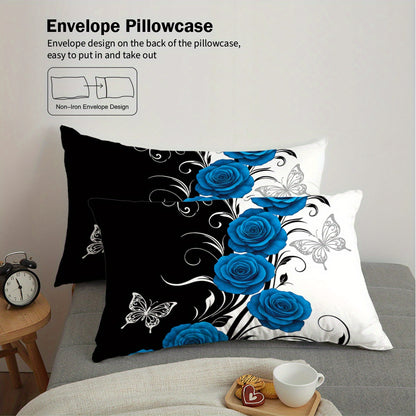 3pcs set (1 duvet cover, 2 pillowcases, no filling) - Polyester