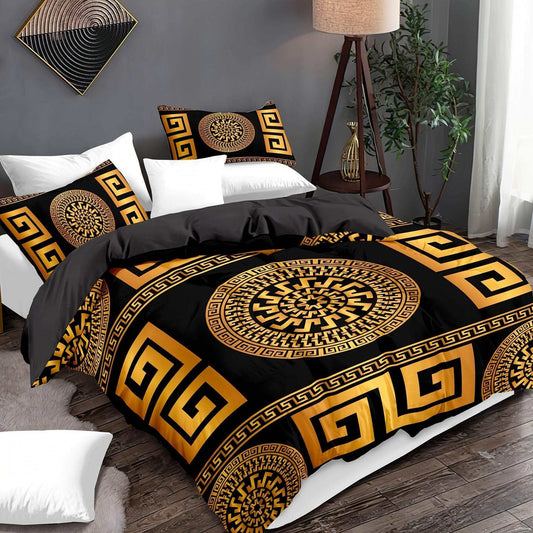 Retro Geometric Quilt Cover Set