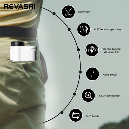 REVASRI Golf Rangefinder - Tournament Legal, Slope & Pin Lock