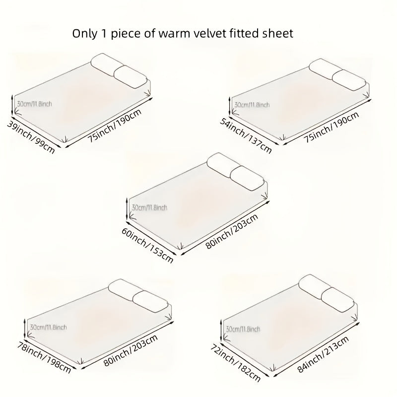 1pc A new Light Beige-friendly soft and comfortable fitted sheet suitable for bedroom mattress protection cover