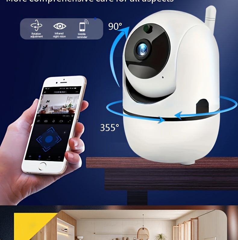 Wireless Home Security Camera -YIIYRY 1080P, Panoramic, 360-Degree