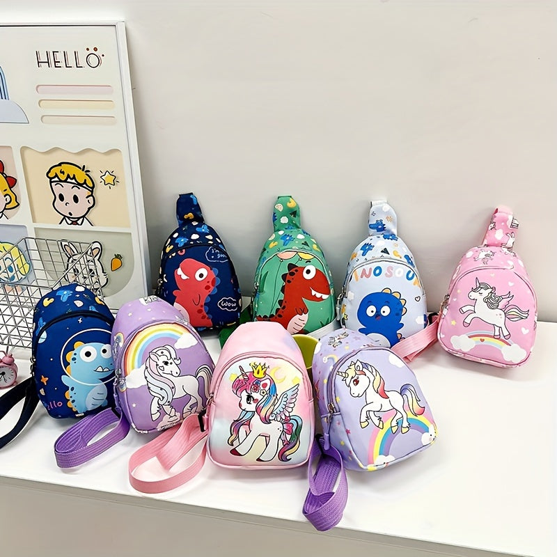 Unicorn and Dinosaur Kids Crossbody Bag - Cute and Adjustable