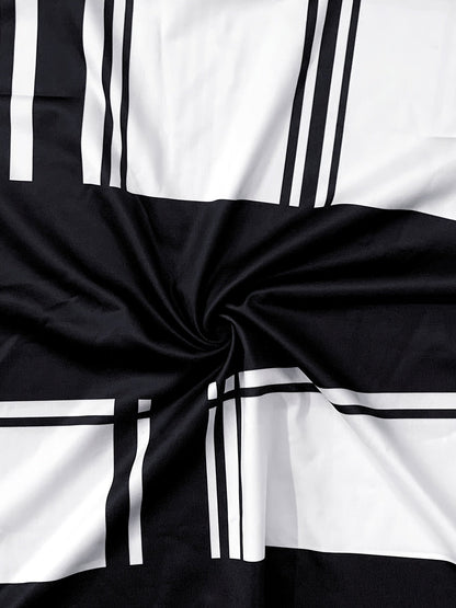 New Summer Elegant Women T-shirt with Black Plaid Print