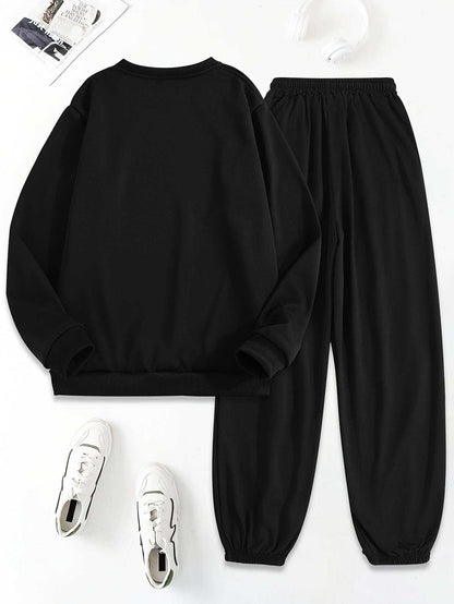 Women Cozy Heart Print Set