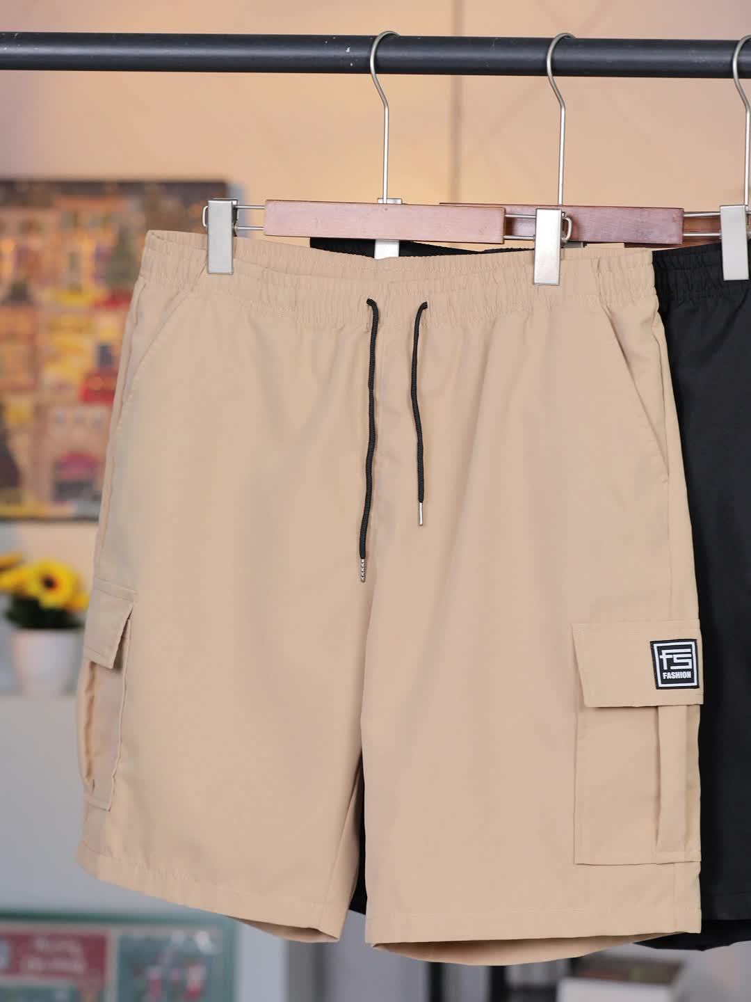 Men 3 Pack - Comfortable Cargo Shorts with Drawstring Waist