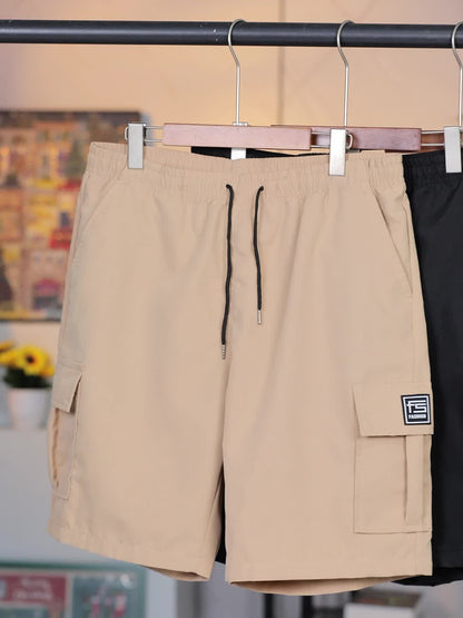 Men 3 Pack - Comfortable Cargo Shorts with Drawstring Waist
