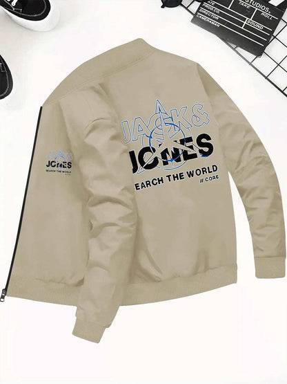 Men Navy Bomber Jacket