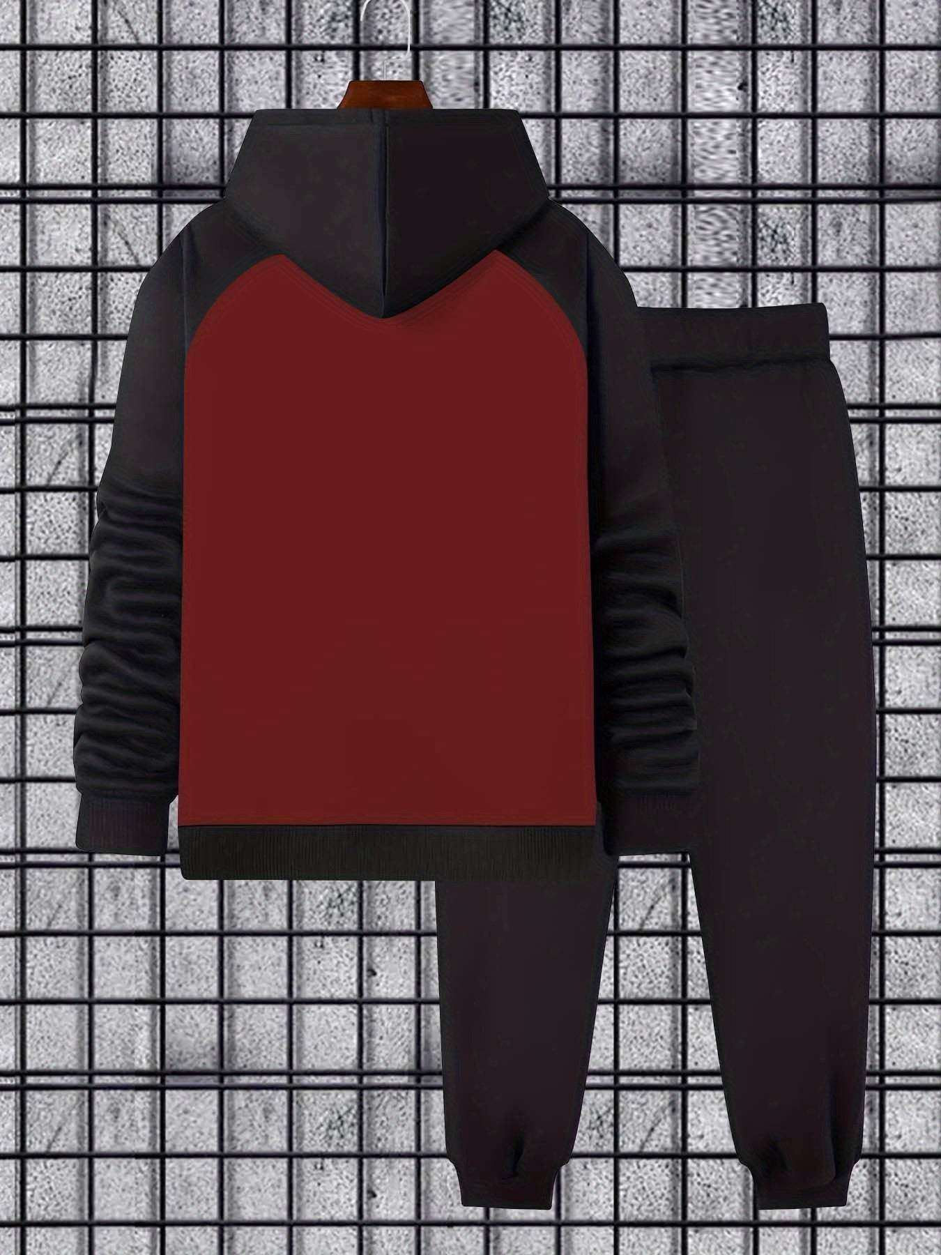 Men Sporty Hoodie and Sweatpants Set