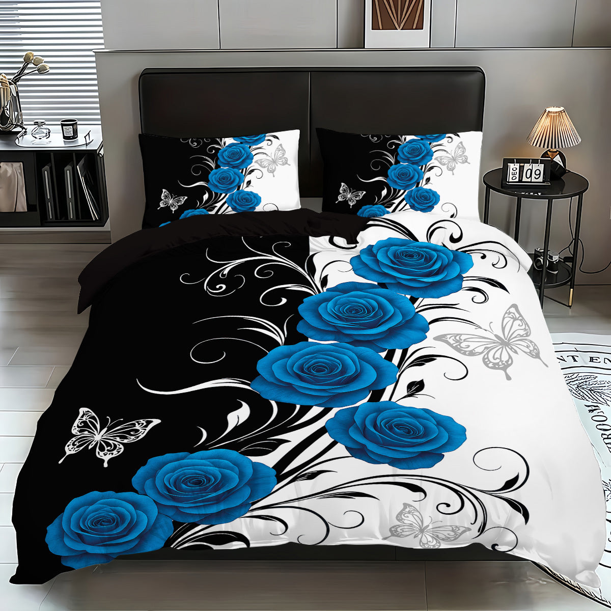 3pcs set (1 duvet cover, 2 pillowcases, no filling) - Polyester