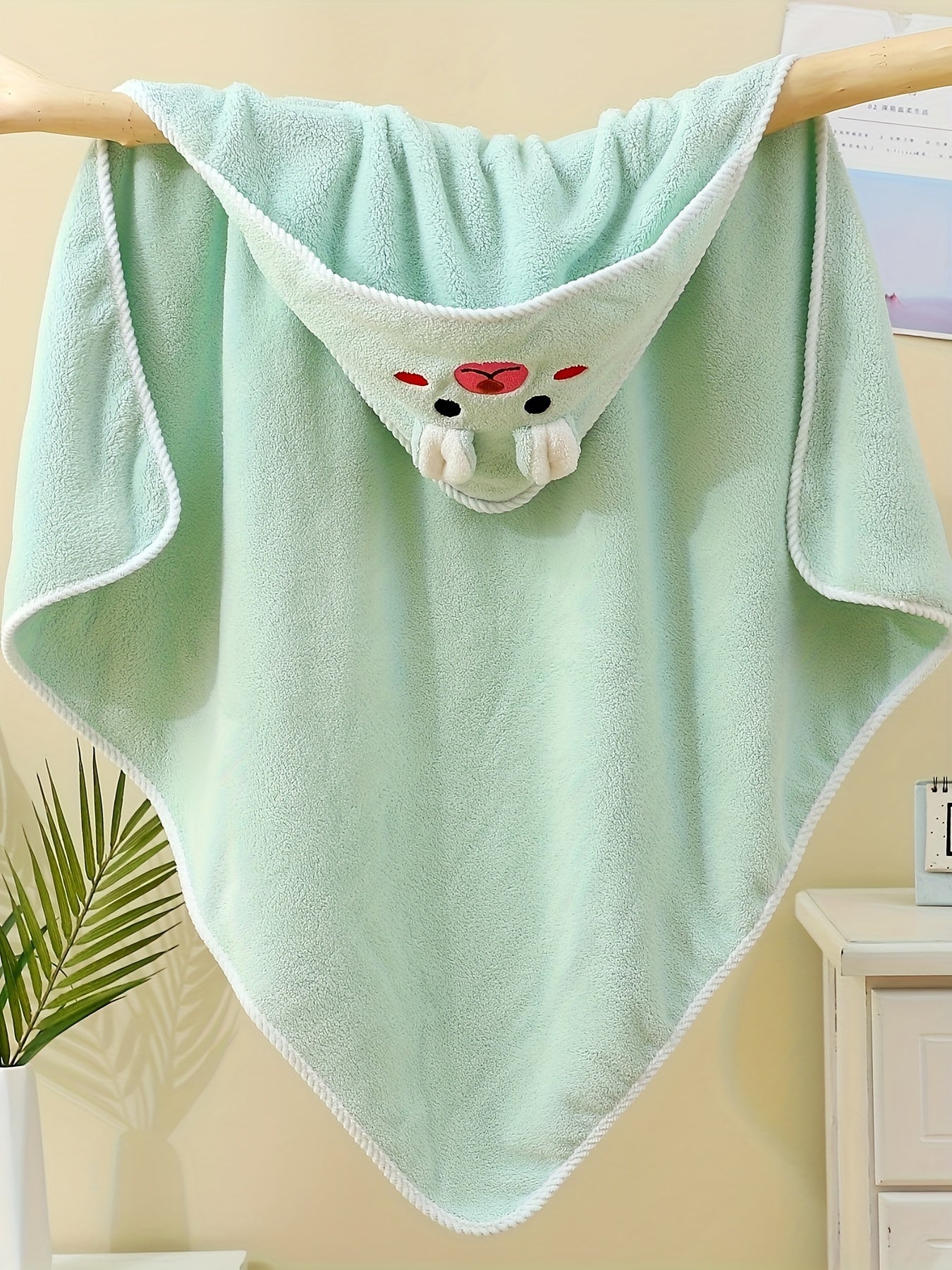 Animal Hooded Baby Bathrobe - Soft & Absorbent for Bath,100% Polyester