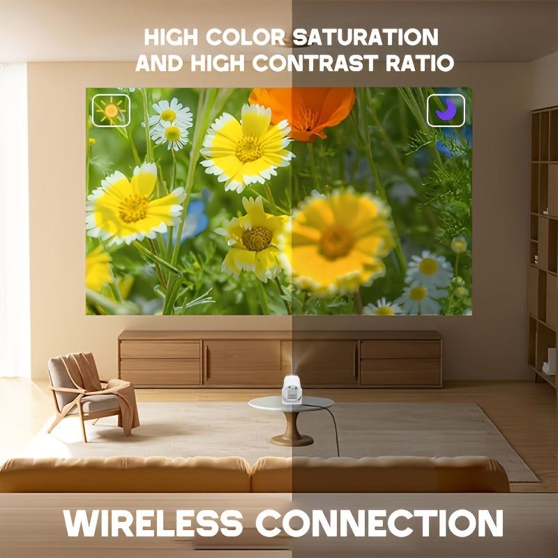 Mini Projector - Rotatable, USB, Built-in Speaker, Office Use